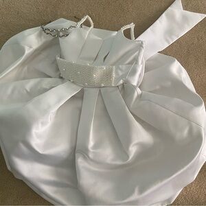 Bonnie Jean Girls White Flower Girl Dress, 6X